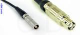 Coaxial Cable, L00 (Lemo 00 compatible) female to L1 (Lemo 1 compatible), RG174, 1 foot, 50 ohm