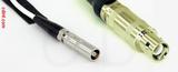 Coaxial Cable, L00 (Lemo 00 compatible) female to L1 (Lemo 1 compatible), RG188, 1 foot, 50 ohm