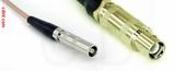 Coaxial Cable, L00 (Lemo 00 compatible) female to L1 (Lemo 1 compatible), RG316, 1 foot, 50 ohm