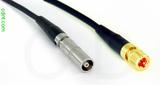 Coaxial Cable, L00 (Lemo 00 compatible) female to 10-32 (Microdot compatible), RG174 low noise, 1 foot, 50 ohm