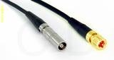 Coaxial Cable, L00 (Lemo 00 compatible) female to 10-32 (Microdot compatible), RG174 flexible (TPR jacket), 1 foot, 50 ohm