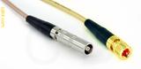 Coaxial Cable, L00 (Lemo 00 compatible) female to 10-32 (Microdot compatible), RG316, 1 foot, 50 ohm