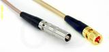 Coaxial Cable, L00 (Lemo 00 compatible) female to 10-32 (Microdot compatible), RG316 double shielded, 5 foot, 50 ohm