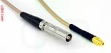 Coaxial Cable, L00 (Lemo 00 compatible) female to MMCX plug (male contact), RG316, 1 foot, 50 ohm