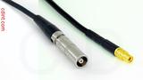 Coaxial Cable, L00 (Lemo 00 compatible) female to MMCX jack (female contact), RG174, 10 foot, 50 ohm