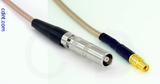 Coaxial Cable, L00 (Lemo 00 compatible) female to MMCX jack (female contact), RG316, 1 foot, 50 ohm