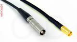 Coaxial Cable, L00 (Lemo 00 compatible) female to MCX jack (female contact), RG174, 1 foot, 50 ohm