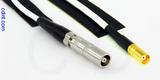 Coaxial Cable, L00 (Lemo 00 compatible) female to MCX jack (female contact), RG188, 1 foot, 50 ohm