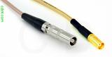 Coaxial Cable, L00 (Lemo 00 compatible) female to MCX jack (female contact), RG316, 1 foot, 50 ohm