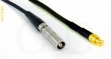 Coaxial Cable, L00 (Lemo 00 compatible) female to MCX plug (male contact), RG174, 1 foot, 50 ohm