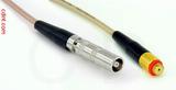 Coaxial Cable, L00 (Lemo 00 compatible) female to 10-32 (Microdot compatible) female, RG316, 1 foot, 50 ohm