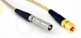 Coaxial Cable, L00 (Lemo 00 compatible) female to 10-32 hex (Microdot compatible), RG316, 10 foot, 50 ohm