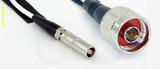 Coaxial Cable, L00 (Lemo 00 compatible) female to N, RG188, 1 foot, 50 ohm