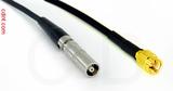 Coaxial Cable, L00 (Lemo 00 compatible) female to SSMA, RG174, 2 foot, 50 ohm