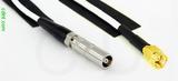 Coaxial Cable, L00 (Lemo 00 compatible) female to SSMA, RG188, 1 foot, 50 ohm