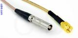 Coaxial Cable, L00 (Lemo 00 compatible) female to SSMA, RG316, 1 foot, 50 ohm