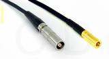 Coaxial Cable, L00 (Lemo 00 compatible) female to SSMB, RG174, 1 foot, 50 ohm