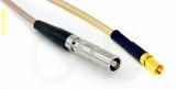 Coaxial Cable, L00 (Lemo 00 compatible) female to SSMC, RG316, 1 foot, 50 ohm