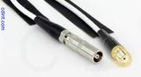 Coaxial Cable, L00 (Lemo 00 compatible) female to SMA female, RG188, 1 foot, 50 ohm