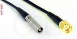 Coaxial Cable, L00 (Lemo 00 compatible) female to SMA, RG174, 1 foot, 50 ohm