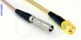 Coaxial Cable, L00 (Lemo 00 compatible) female to SMA, RG316 double shielded, 1 foot, 50 ohm