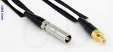 Coaxial Cable, L00 (Lemo 00 compatible) female to SMB jack (male contact), RG188, 10 foot, 50 ohm