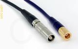 Coaxial Cable, L00 (Lemo 00 compatible) female to SMB plug (female contact), RG174, 1 foot, 50 ohm