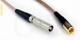Coaxial Cable, L00 (Lemo 00 compatible) female to SMB plug (female contact), RG316 double shielded, 1 foot, 50 ohm