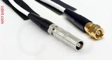 Coaxial Cable, L00 (Lemo 00 compatible) female to SMC (Subvis), RG188, 2 foot, 50 ohm