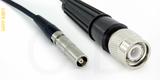 Coaxial Cable, L00 (Lemo 00 compatible) female to TNC, RG174, 1 foot, 50 ohm