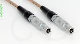 Coaxial Cable, L00 (Lemo 00 compatible) to L00 (Lemo 00 compatible), RG316, 1 foot, 50 ohm