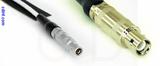 Coaxial Cable, L00 (Lemo 00 compatible) to L1 (Lemo 1 compatible), RG188, 1 foot, 50 ohm