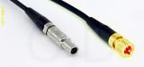 Coaxial Cable, L00 (Lemo 00 compatible) to 10-32 (Microdot compatible), RG174, 24 foot, 50 ohm