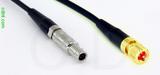 Coaxial Cable, L00 (Lemo 00 compatible) to 10-32 (Microdot compatible), RG174 low loss, 1 foot, 50 ohm