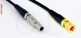 Coaxial Cable, L00 (Lemo 00 compatible) to 10-32 (Microdot compatible), RG174 flexible (TPR jacket), 1 foot, 50 ohm