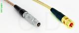 Coaxial Cable, L00 (Lemo 00 compatible) to 10-32 (Microdot compatible), RG316, 1 foot, 50 ohm