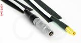 Coaxial Cable, L00 (Lemo 00 compatible) to MMCX jack (female contact), RG188, 1 foot, 50 ohm