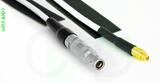 Coaxial Cable, L00 (Lemo 00 compatible) to MMCX plug (male contact), RG188, 12 foot, 50 ohm