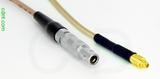 Coaxial Cable, L00 (Lemo 00 compatible) to MMCX plug (male contact), RG316, 1 foot, 50 ohm