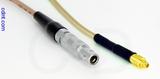 Coaxial Cable, L00 (Lemo 00 compatible) to MMCX plug (male contact), RG316 double shielded, 8 foot, 50 ohm