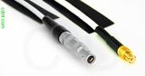 Coaxial Cable, L00 (Lemo 00 compatible) to MCX plug (male contact), RG188, 1 foot, 50 ohm