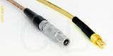 Coaxial Cable, L00 (Lemo 00 compatible) to MCX plug (male contact), RG316, 1 foot, 50 ohm