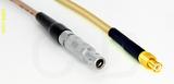 Coaxial Cable, L00 (Lemo 00 compatible) to MCX plug (male contact), RG316 double shielded, 3 foot, 50 ohm