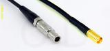 Coaxial Cable, L00 (Lemo 00 compatible) to MCX jack (female contact), RG174, 1 foot, 50 ohm