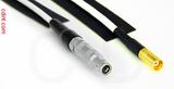 Coaxial Cable, L00 (Lemo 00 compatible) to MCX jack (female contact), RG188, 1 foot, 50 ohm