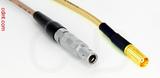 Coaxial Cable, L00 (Lemo 00 compatible) to MCX jack (female contact), RG316, 1 foot, 50 ohm