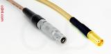 Coaxial Cable, L00 (Lemo 00 compatible) to MCX jack (female contact), RG316 double shielded, 1 foot, 50 ohm