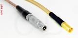 Coaxial Cable, L00 (Lemo 00 compatible) to MCX jack (female contact), RG316 double shielded, 3 foot, 50 ohm