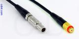 Coaxial Cable, L00 (Lemo 00 compatible) to 10-32 (Microdot compatible) female, RG174, 1 foot, 50 ohm