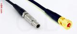 Coaxial Cable, L00 (Lemo 00 compatible) to 10-32 hex (Microdot compatible), RG174, 1 foot, 50 ohm